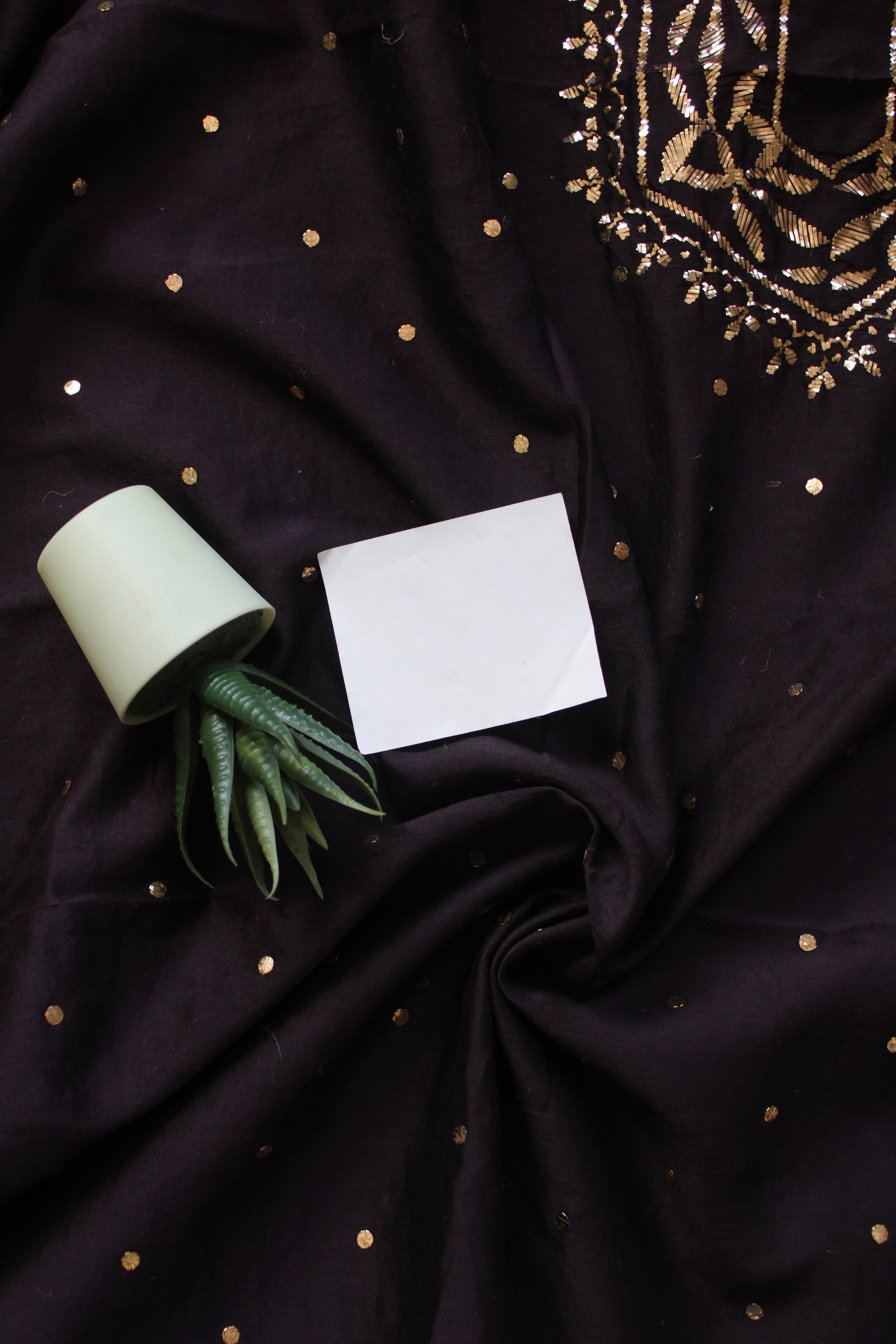 Lucknowi Handcrafted Chanderi Unstitched Mens Kurta Fabric 03