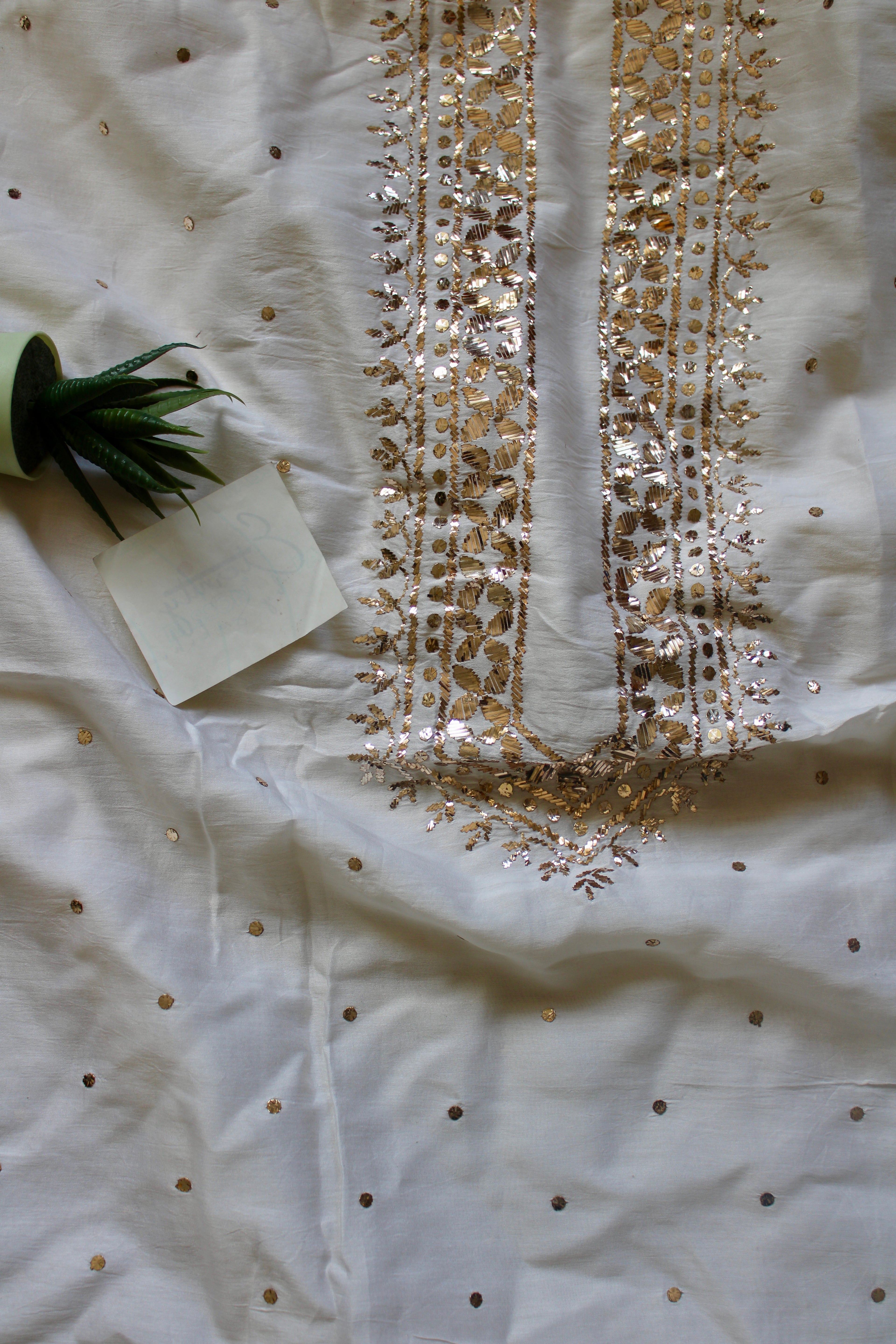 Lucknowi Handcrafted Chanderi Unstitched Mens Kurta Fabric 04