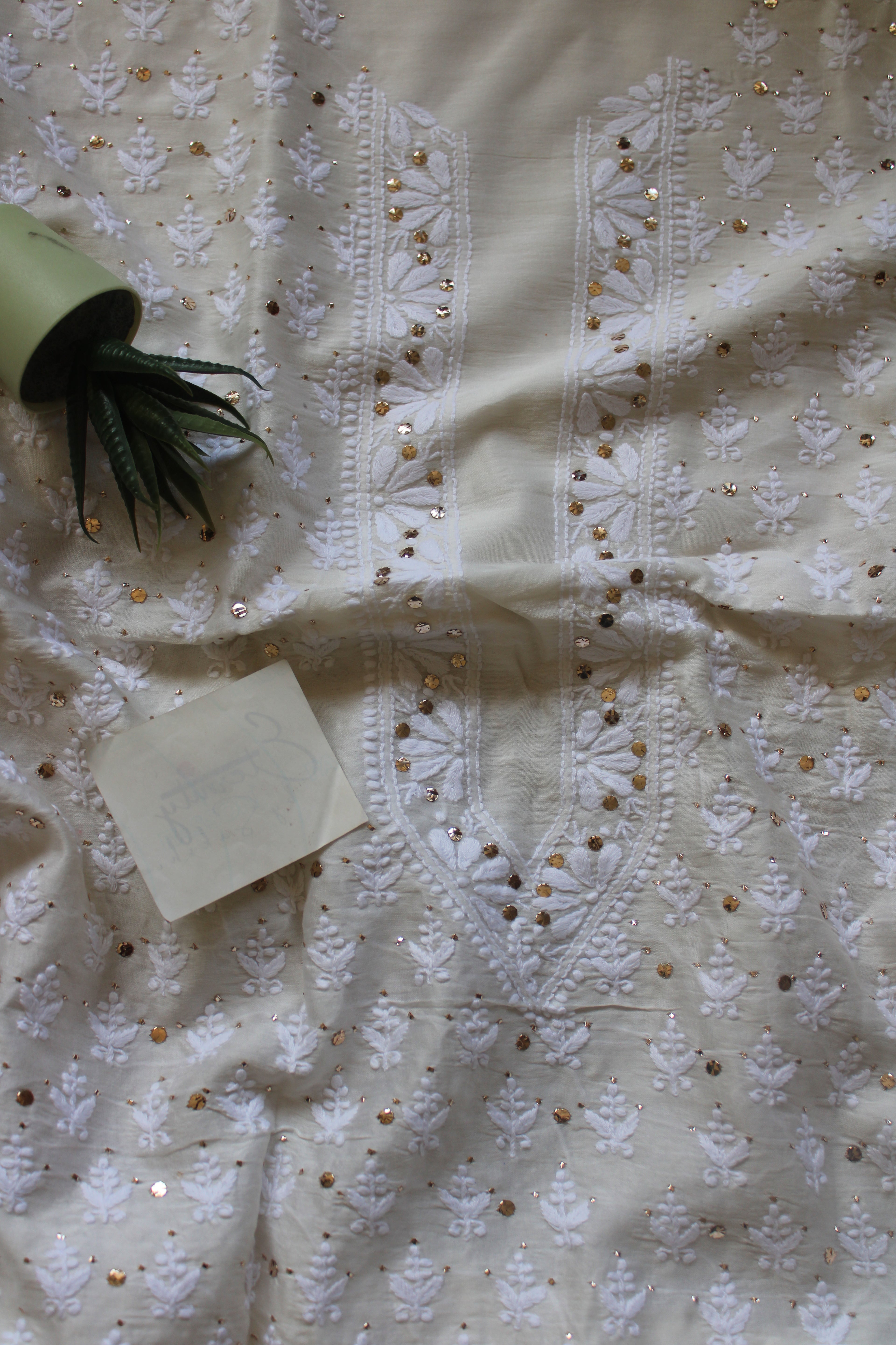 Lucknowi Handcrafted Chanderi Unstitched Mens Kurta Fabric 07