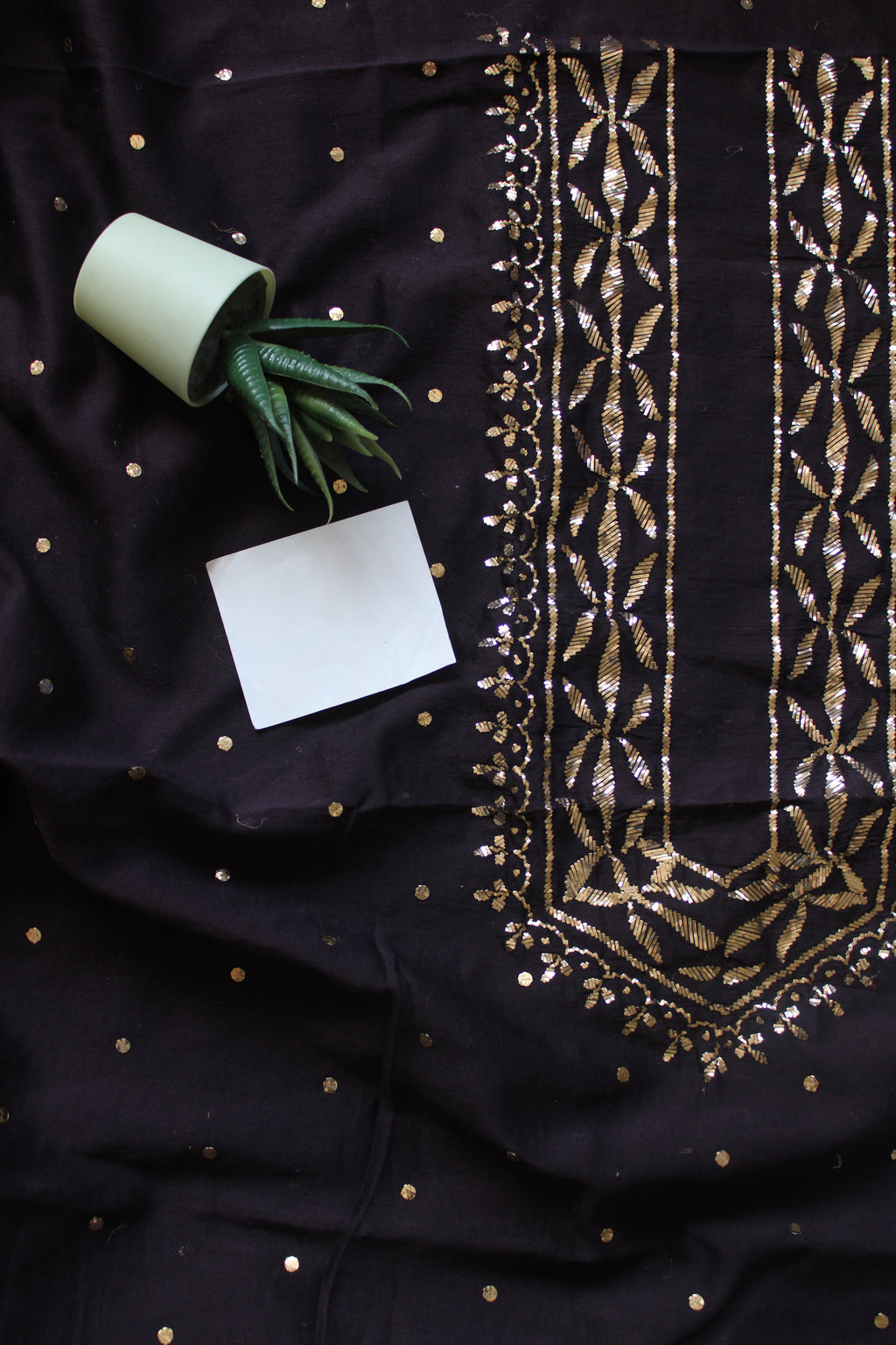 Lucknowi Handcrafted Chanderi Unstitched Mens Kurta Fabric 03