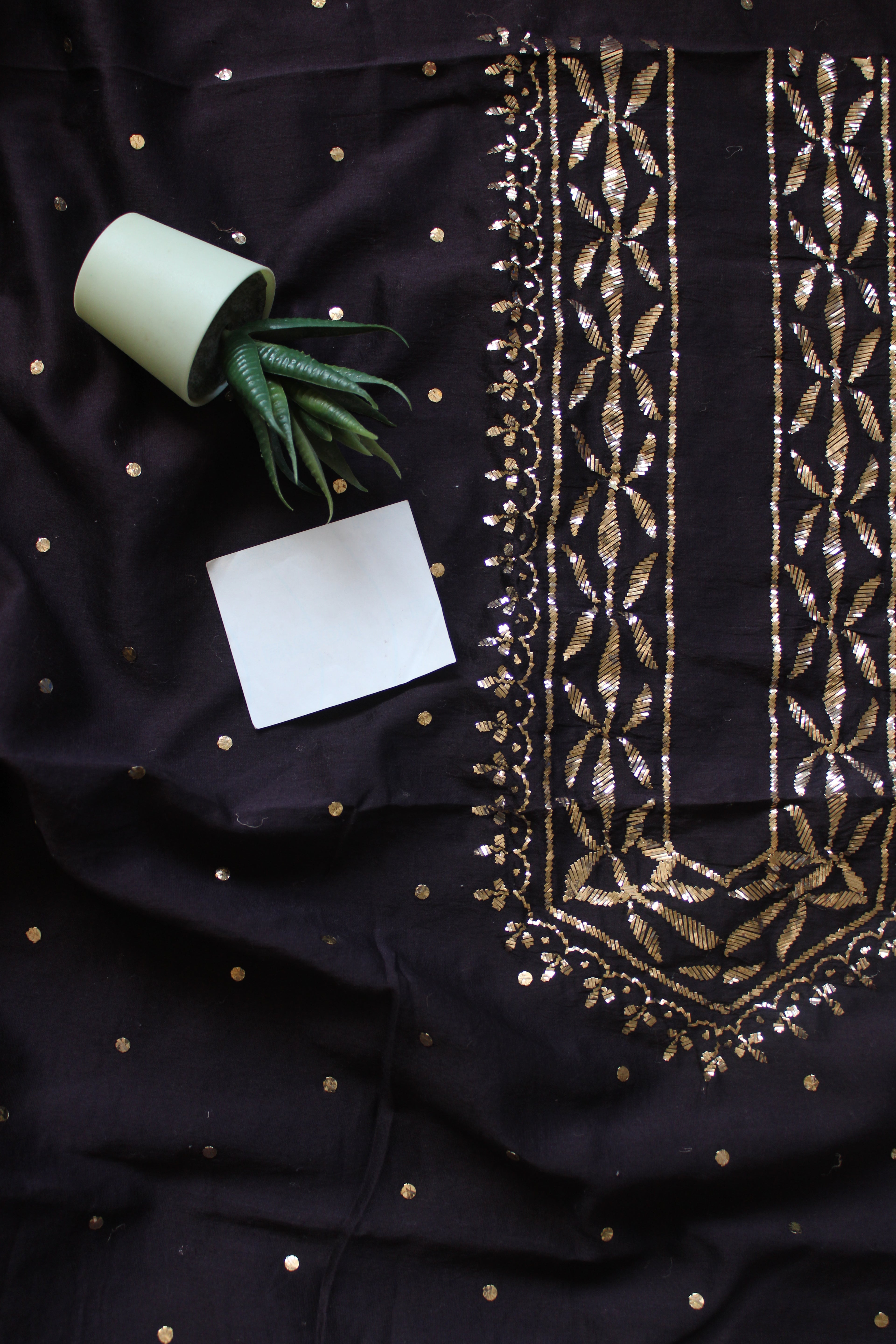 Lucknowi Handcrafted Chanderi Unstitched Mens Kurta Fabric 03