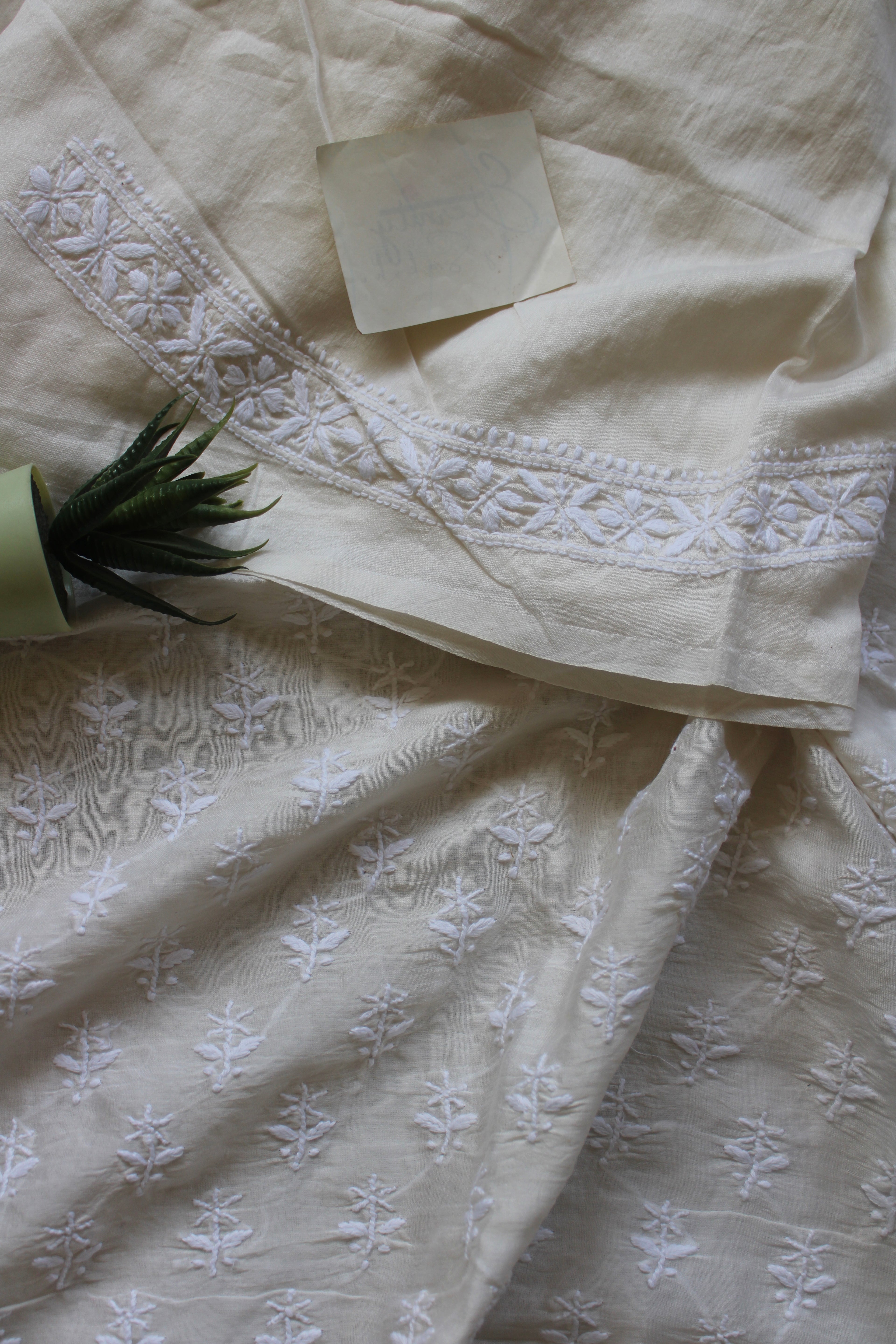 Lucknowi Handcrafted Chanderi Unstitched Mens Kurta Fabric 08