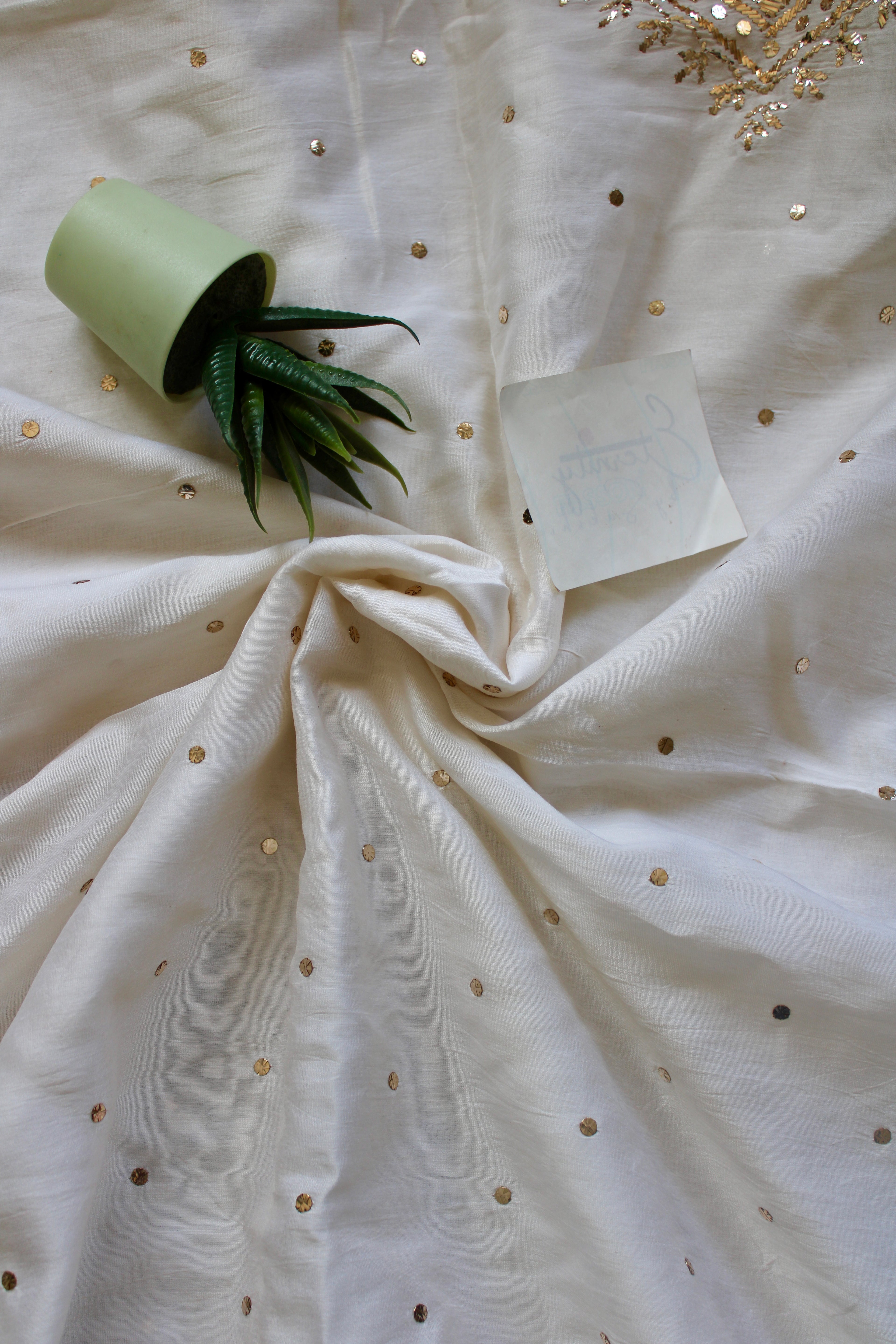 Lucknowi Handcrafted Chanderi Unstitched Mens Kurta Fabric 04