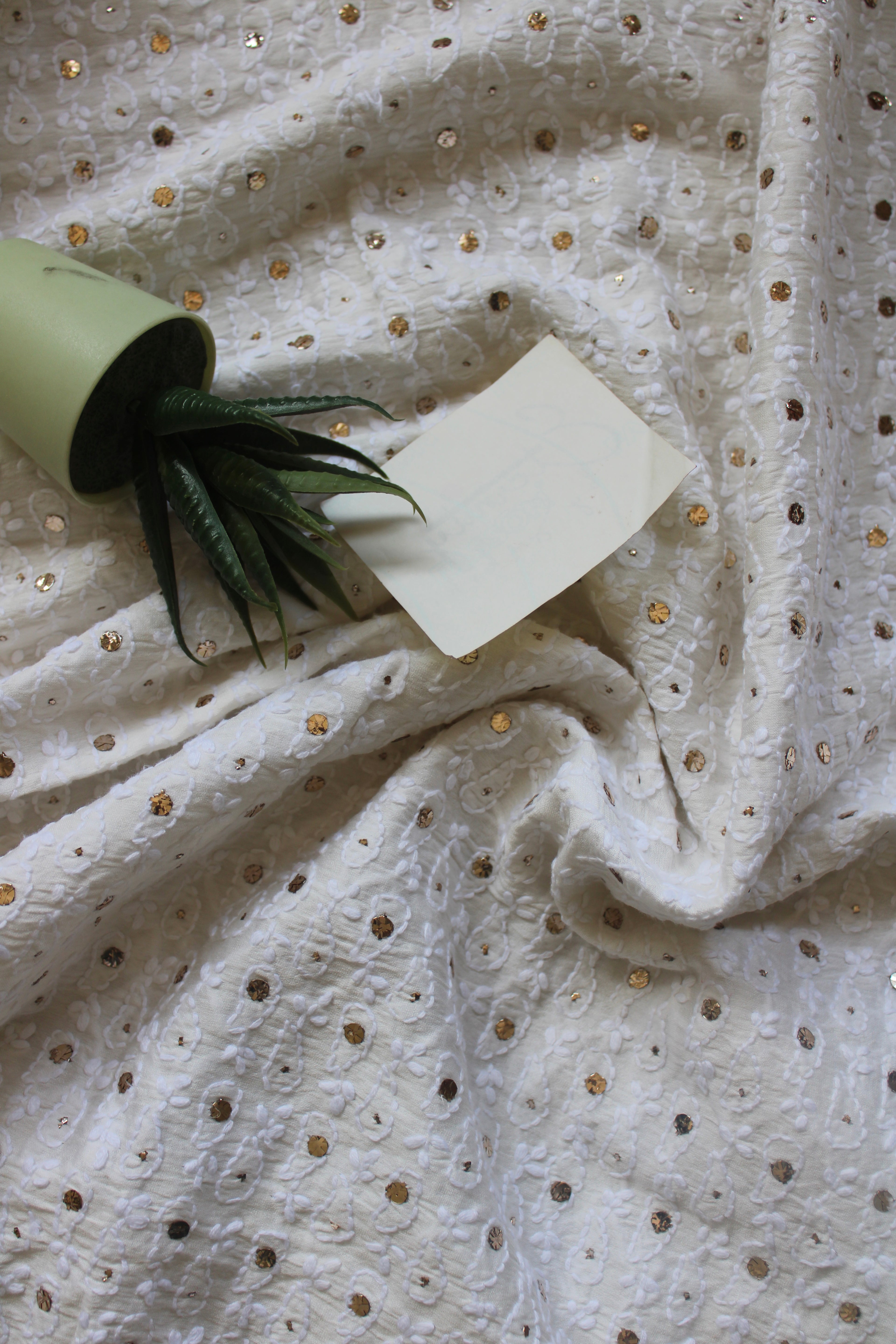 Lucknowi Handcrafted Chanderi Unstitched Mens Kurta Fabric 05