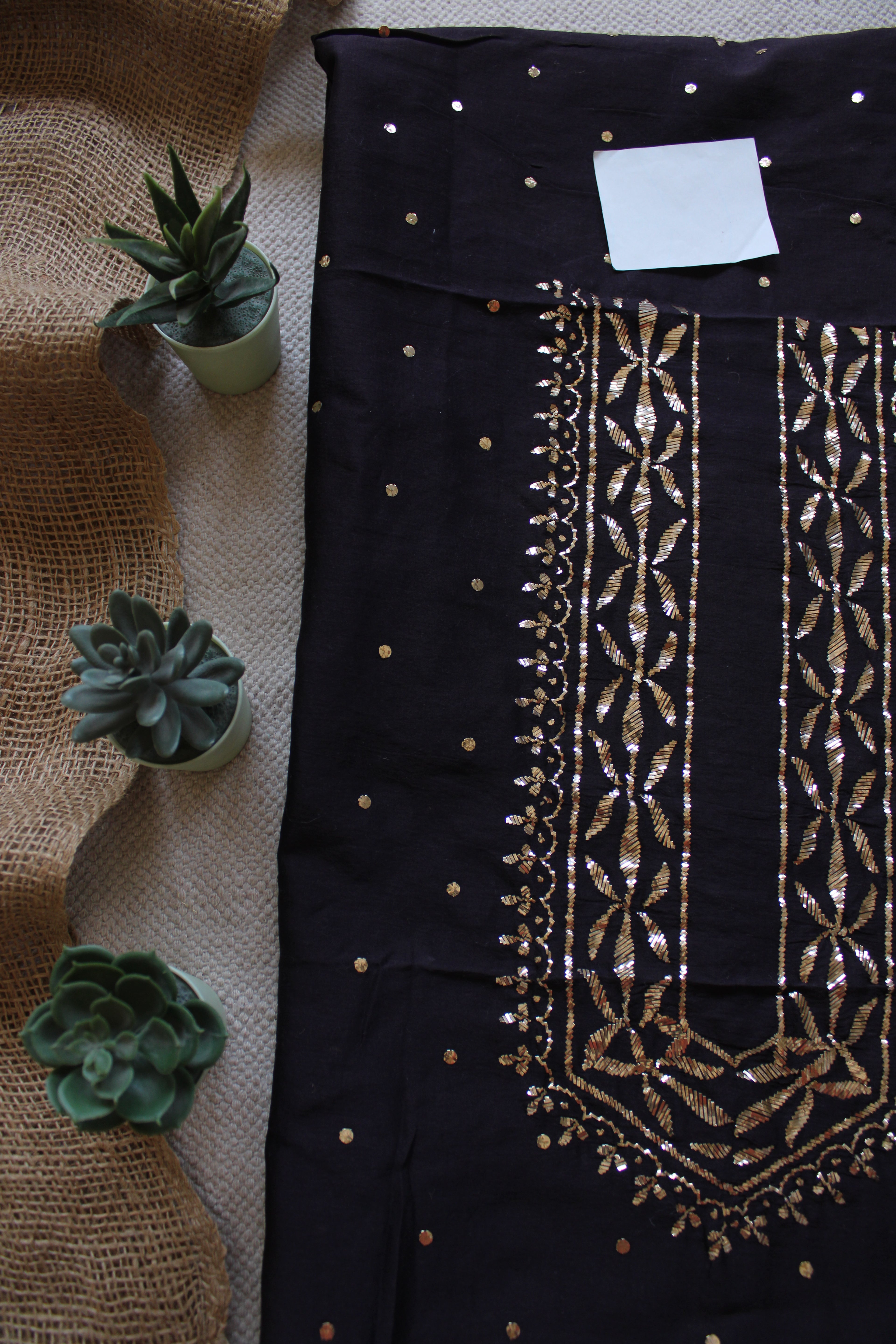 Lucknowi Handcrafted Chanderi Unstitched Mens Kurta Fabric 03