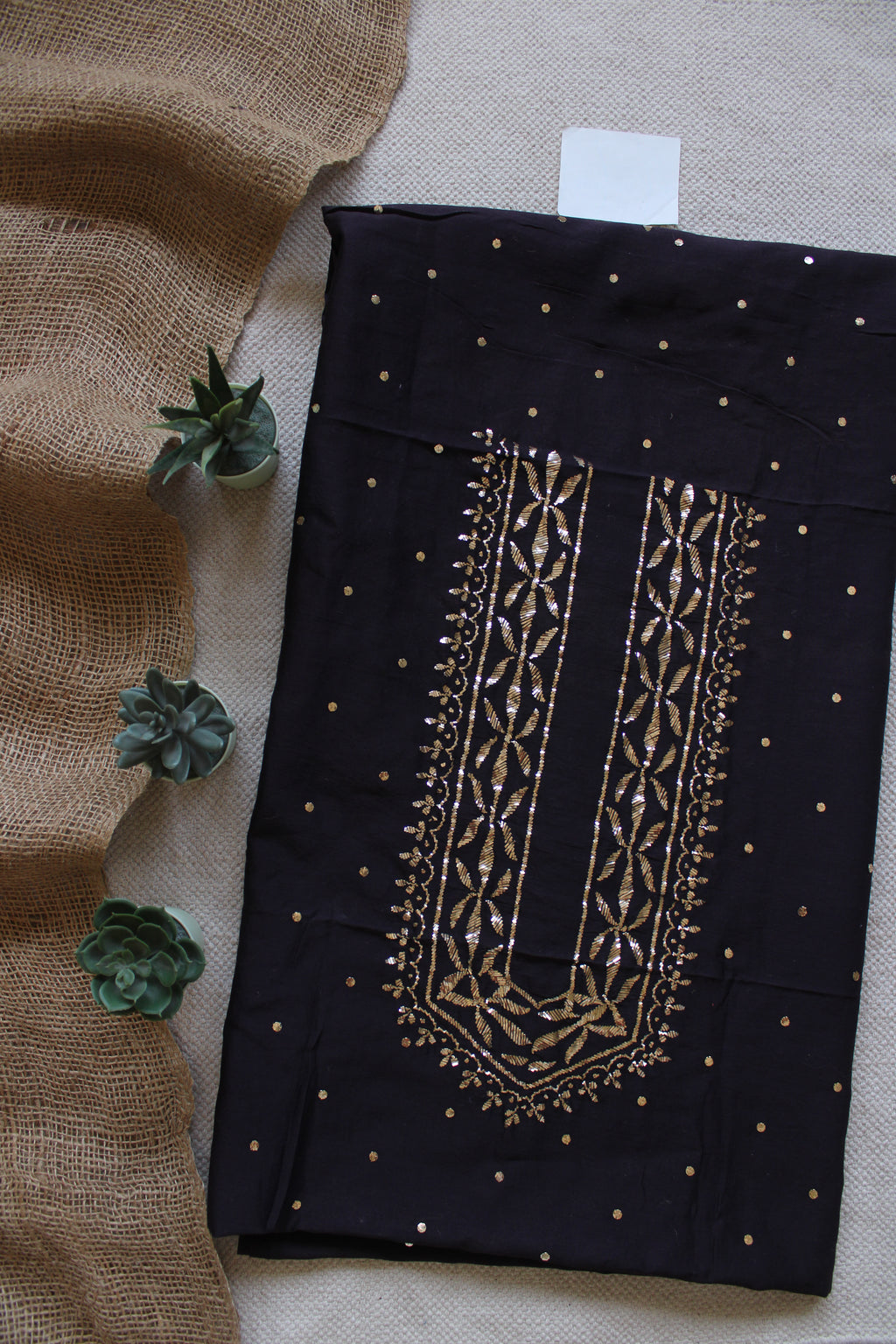 Lucknowi Handcrafted Chanderi Unstitched Mens Kurta Fabric 03