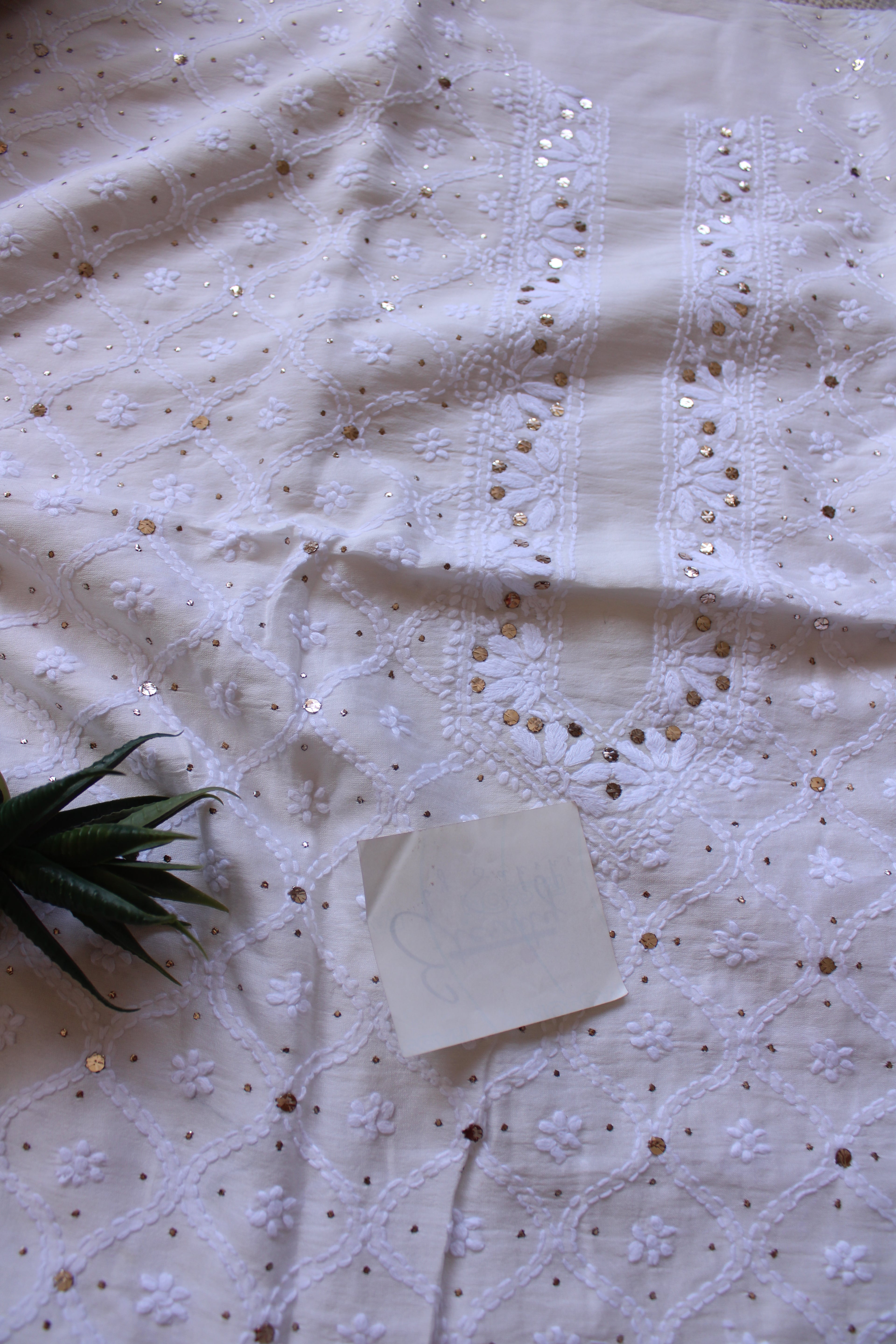 Lucknowi Handcrafted Chanderi Unstitched Mens Kurta Fabric 09