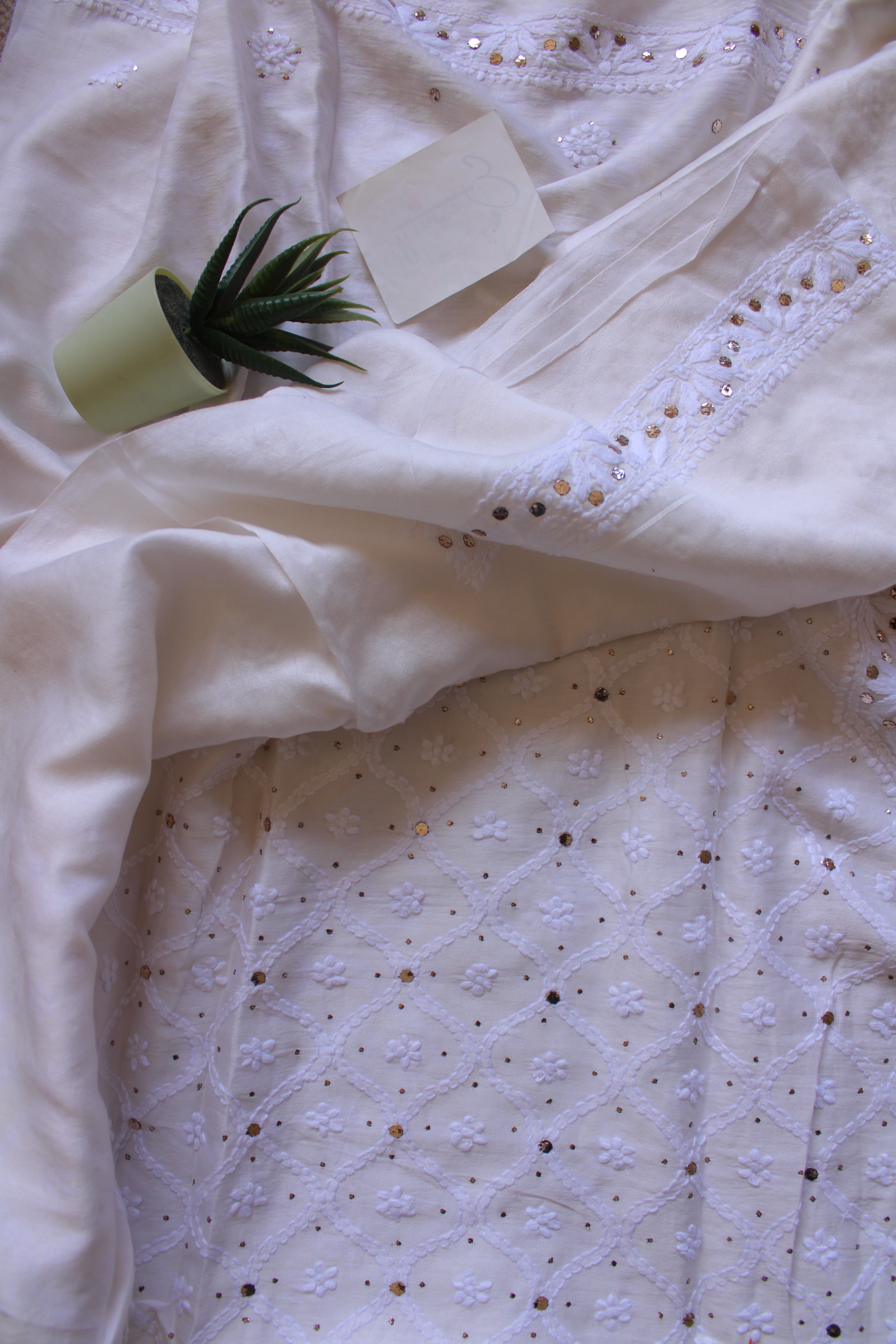 Lucknowi Handcrafted Chanderi Unstitched Mens Kurta Fabric 09