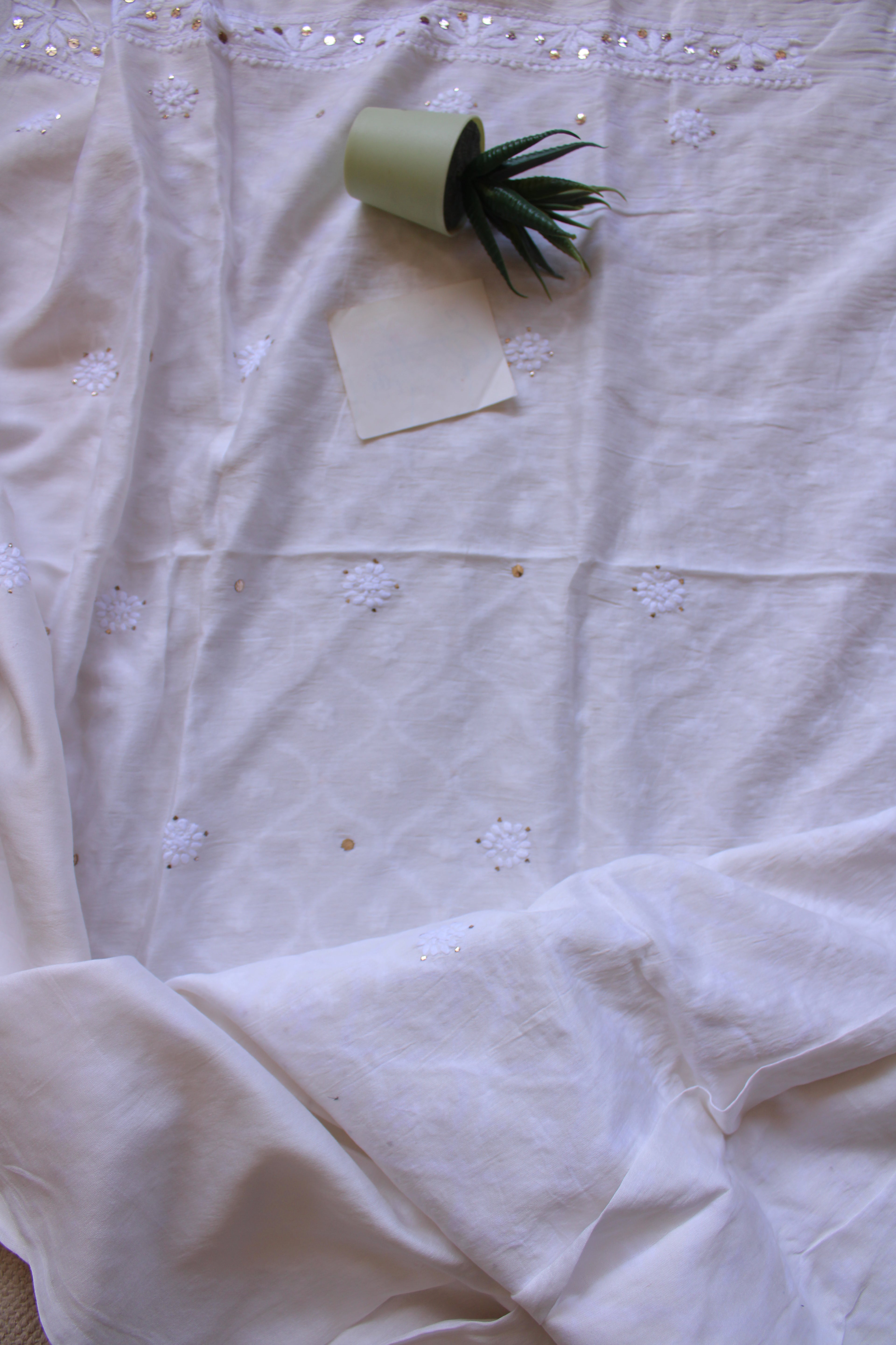 Lucknowi Handcrafted Chanderi Unstitched Mens Kurta Fabric 06