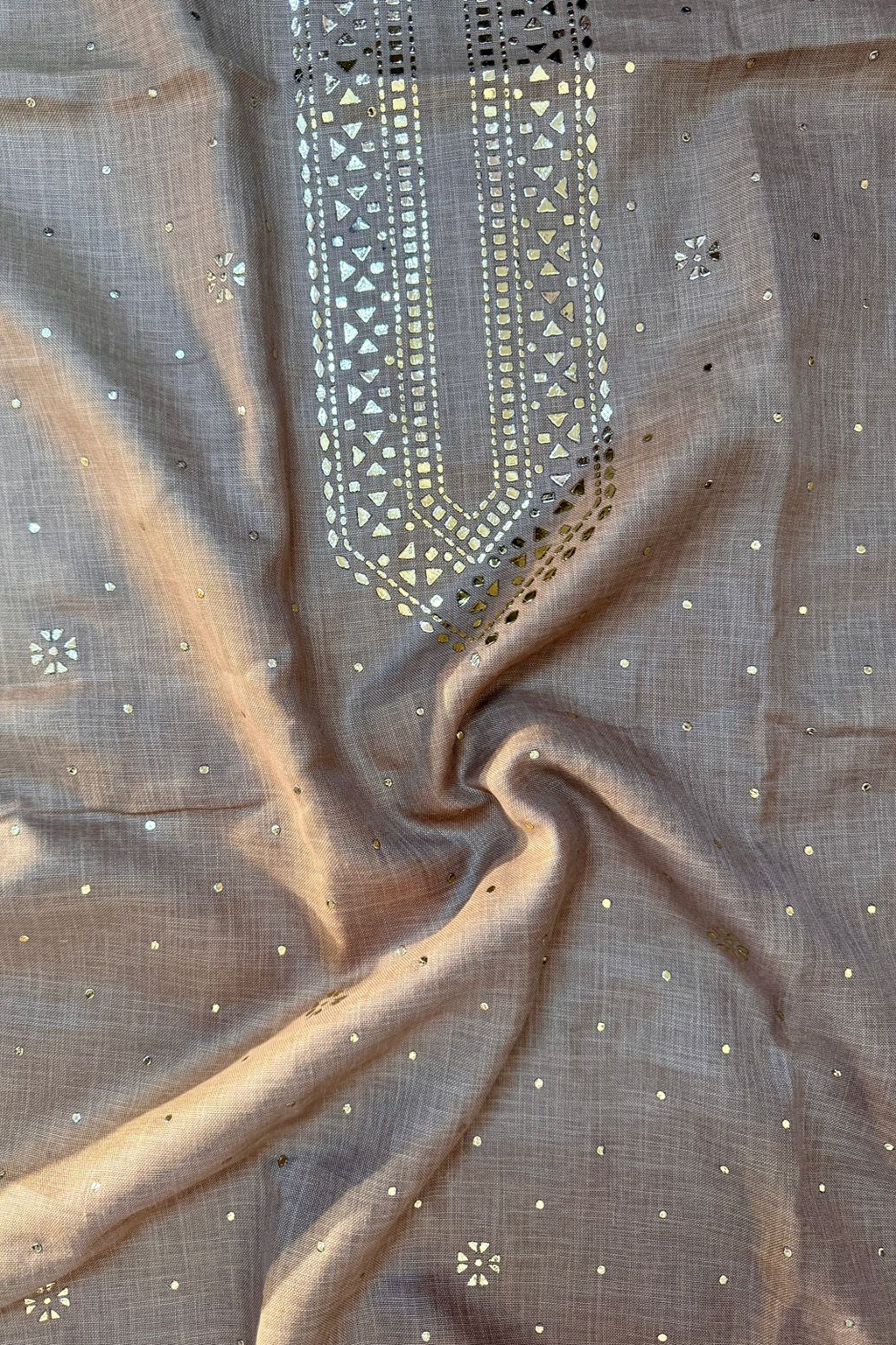 Linen Lilac Pink Kurta Fabric