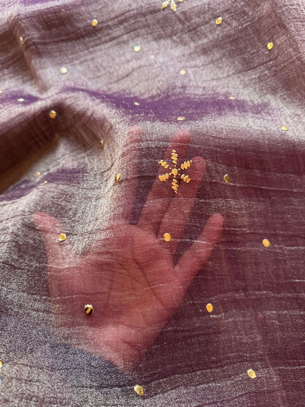 Baigani Crush Tissue Kurta Fabric