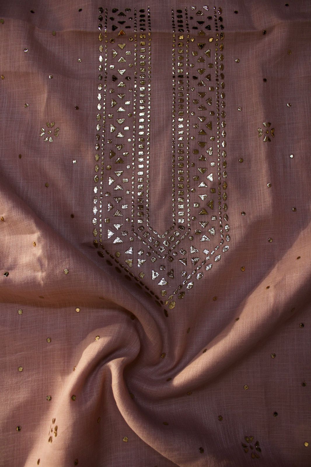 Linen Light Pink Kurta Fabric