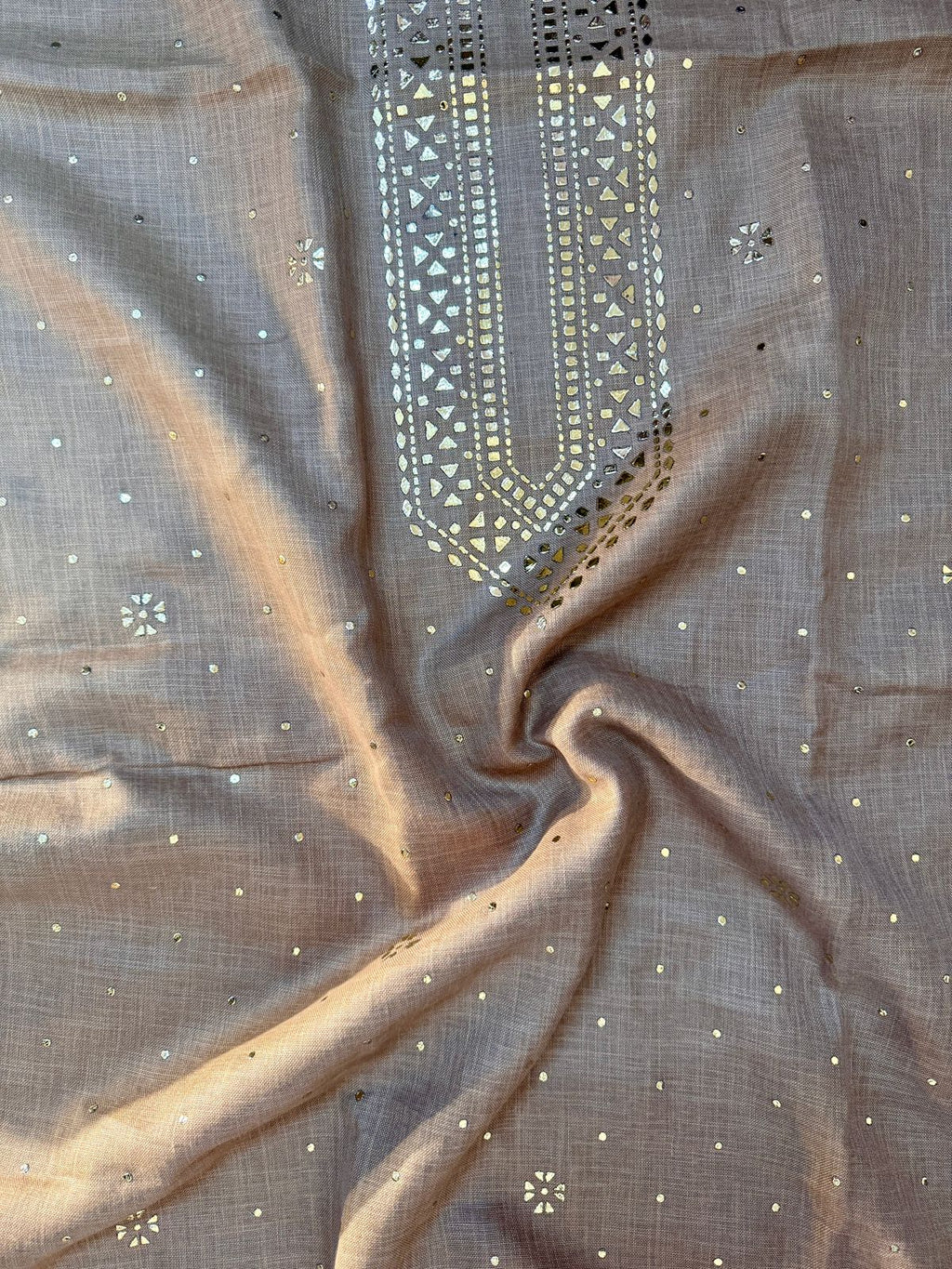 Linen Lilac Pink Kurta Fabric