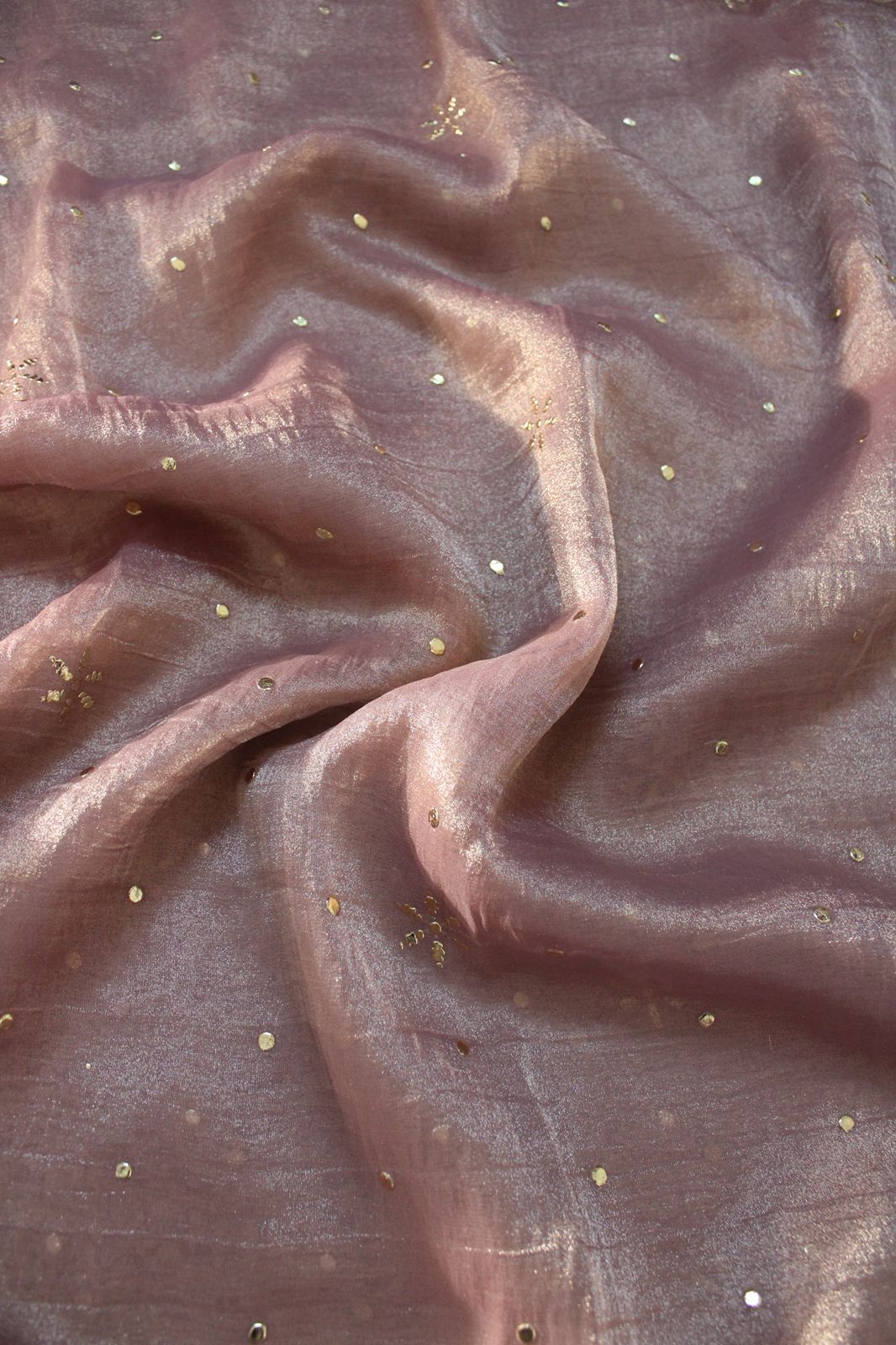 Onion Pink Crush Tissue Kurta Fabric