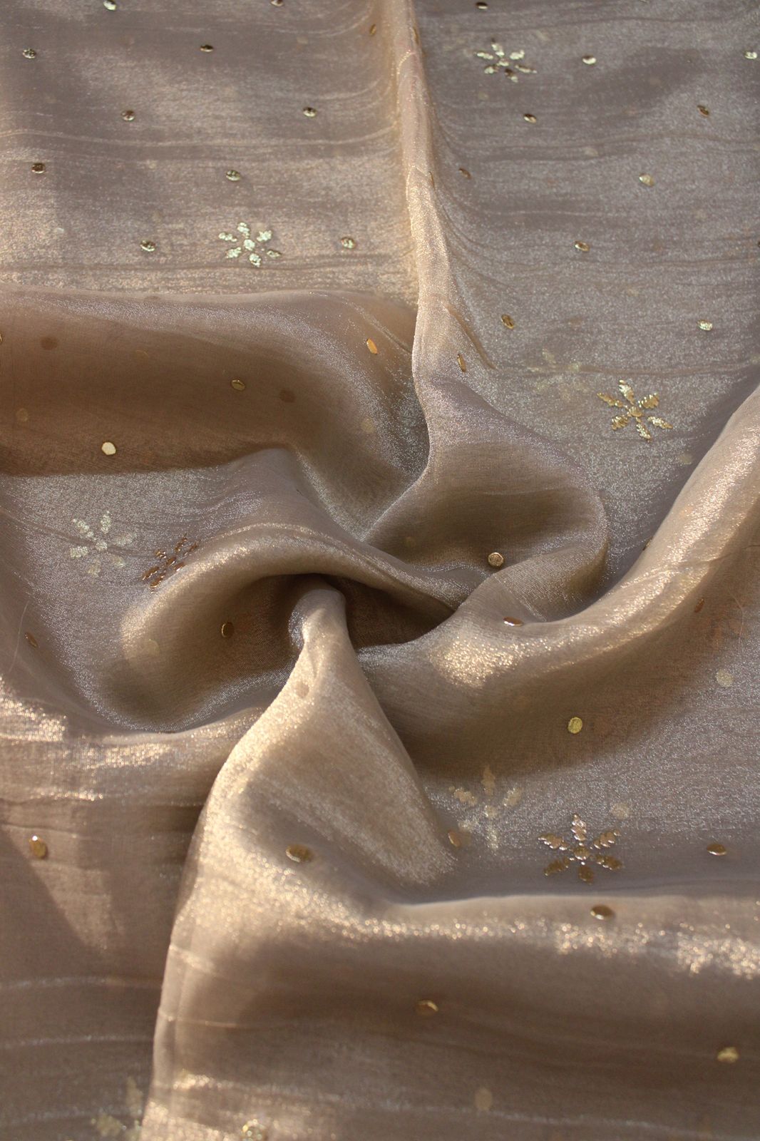 Ivory Crush Tissue Kurta Fabric