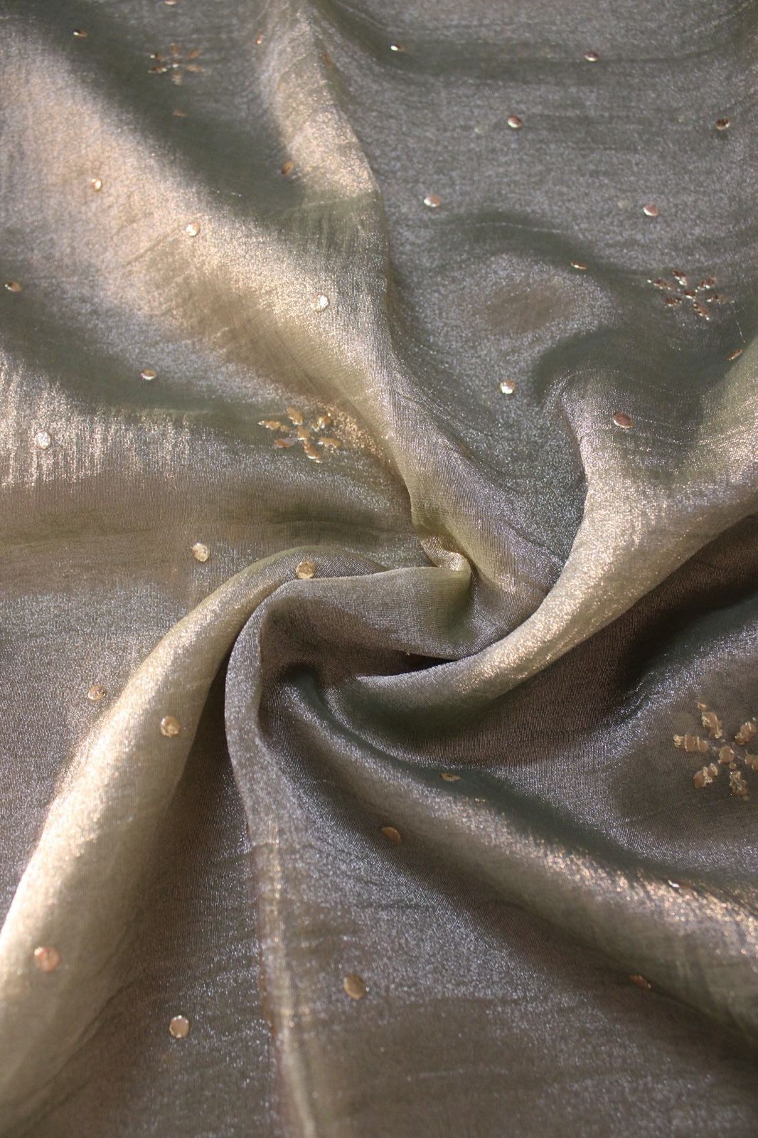 Mint Green Crush Tissue Kurta Fabric