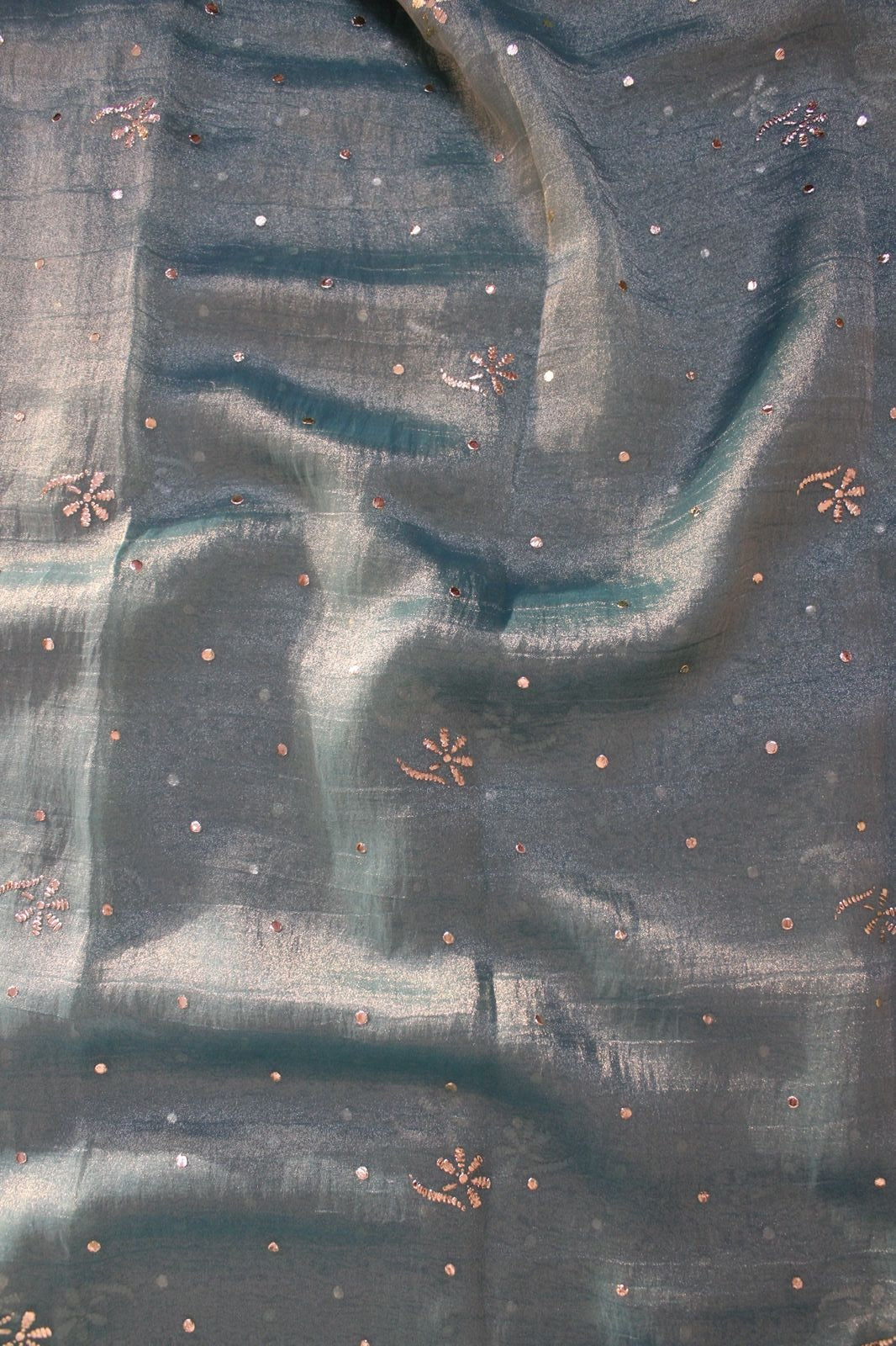 Sage Green Crush Tissue Kurta Fabric